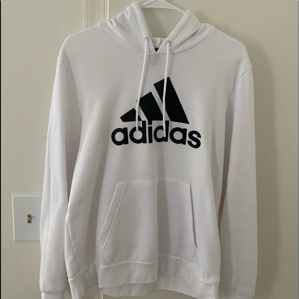 White Adidas hoodie